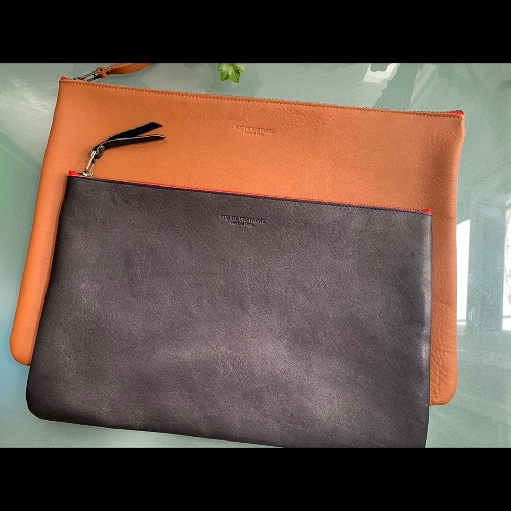 Rue de Bretagne buttery soft leather clutches